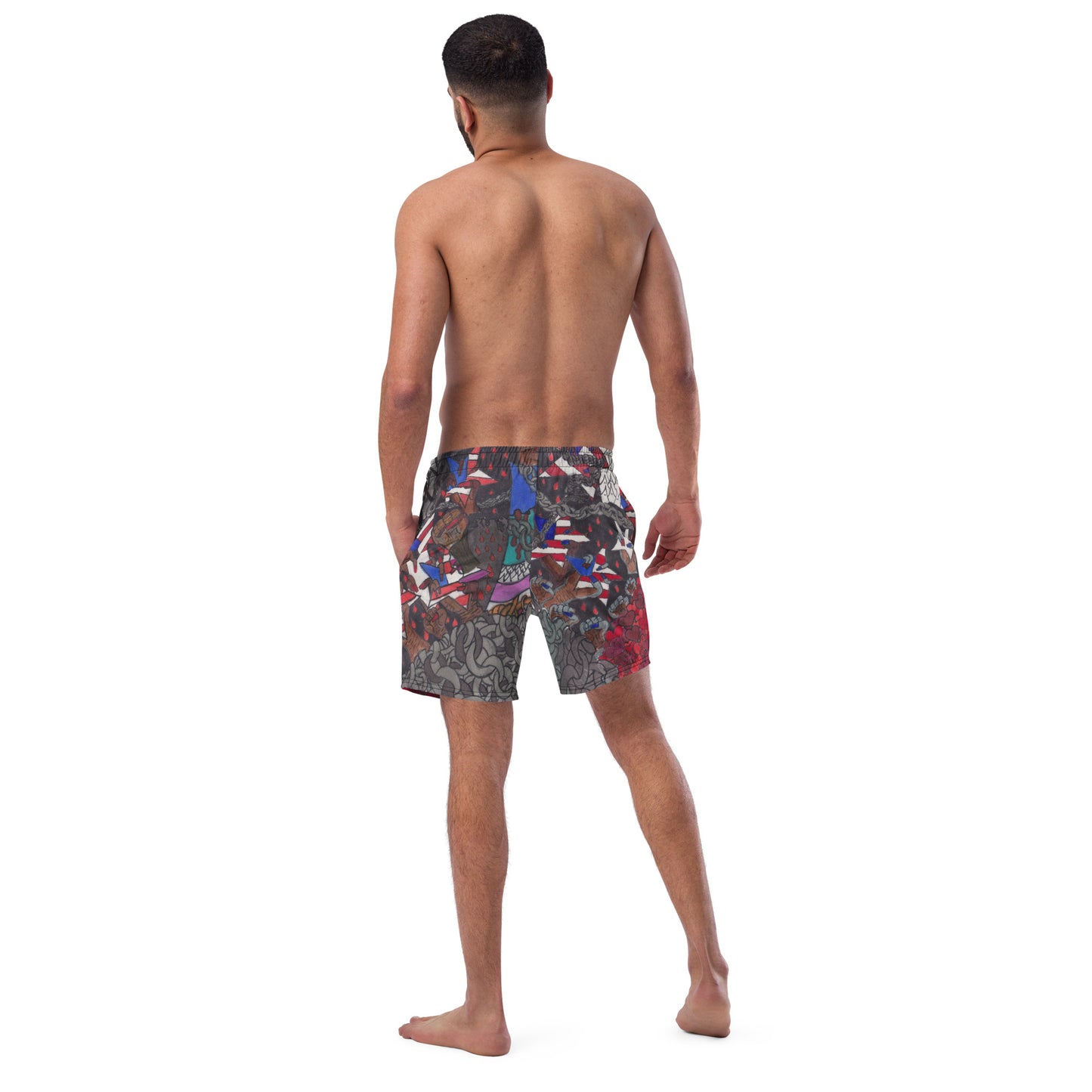 All-Over Print Recycled Swim Trunks