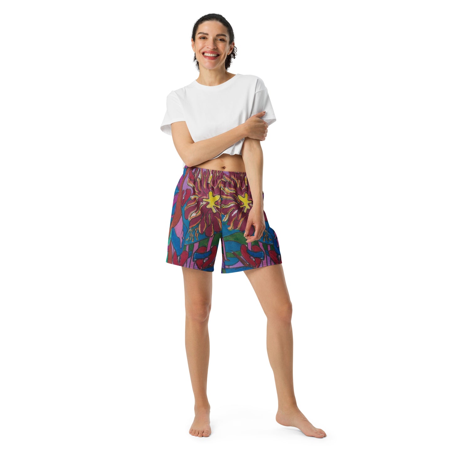 All-Over Print Unisex Athletic Long Shorts